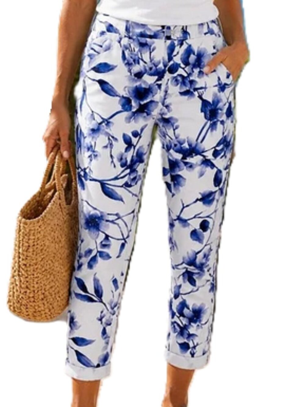 Chicos so slimming girlfriend crop floral jeans size 1